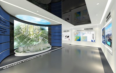 现代城市规划展厅3D模型下载